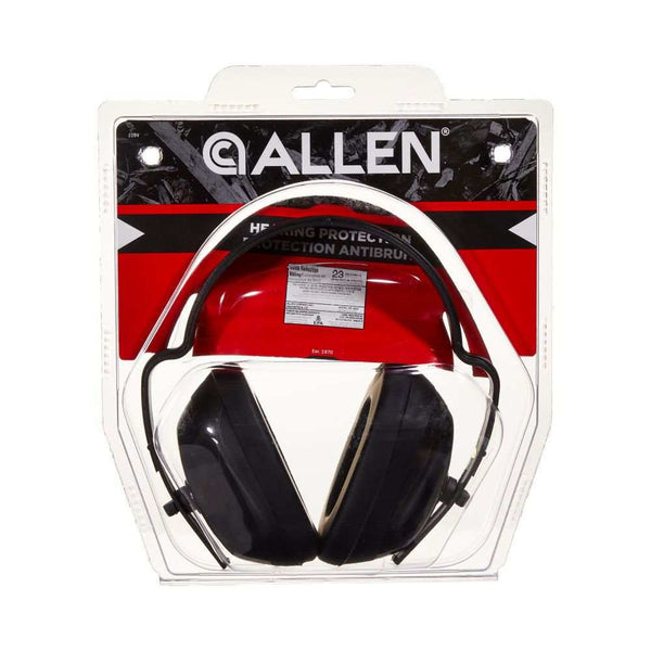 Allen Company Basic Safety Foam Hearing Protection Shooting Earmuffs, 23 dB NRR, Black - Scopes and Barrels