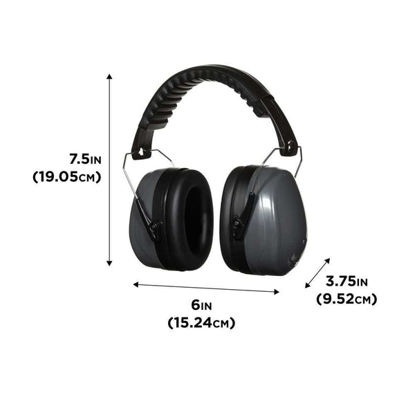 Allen Company Sound Defender Foldable Safety Earmuffs, 26 dB NRR, ANSI S3.19 & CE EN352-1 Hearing Protection Rated, Black/Gray - Scopes and Barrels