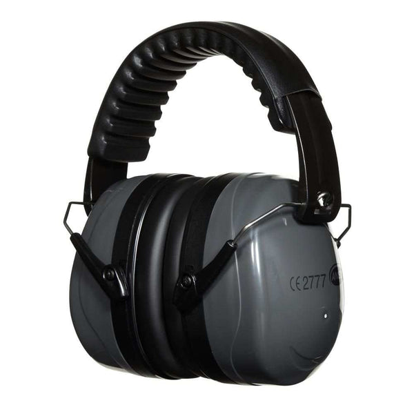 Allen Company Sound Defender Foldable Safety Earmuffs, 26 dB NRR, ANSI S3.19 & CE EN352-1 Hearing Protection Rated, Black/Gray - Scopes and Barrels