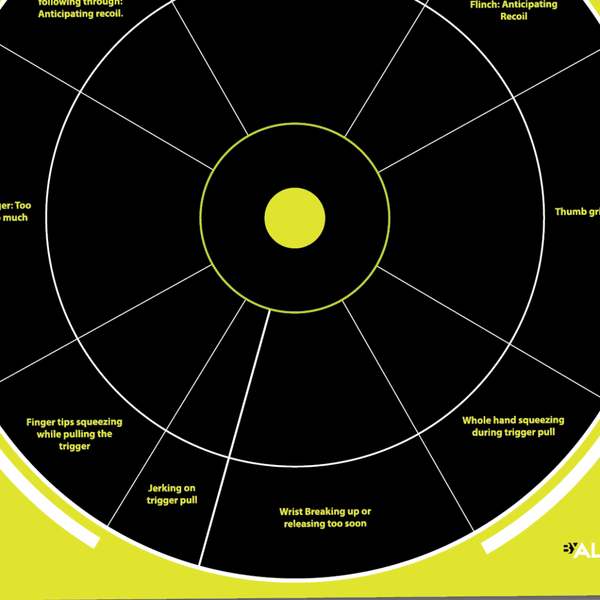 EZ-Aim Pull-N-Shoot Splash Handgun Trainer Target - Scopes and Barrels