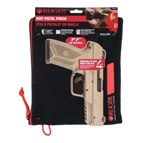 RUGER PISTOL POUCH BLACK, FULL SIZE BY ALLEN - Scopes and Barrels