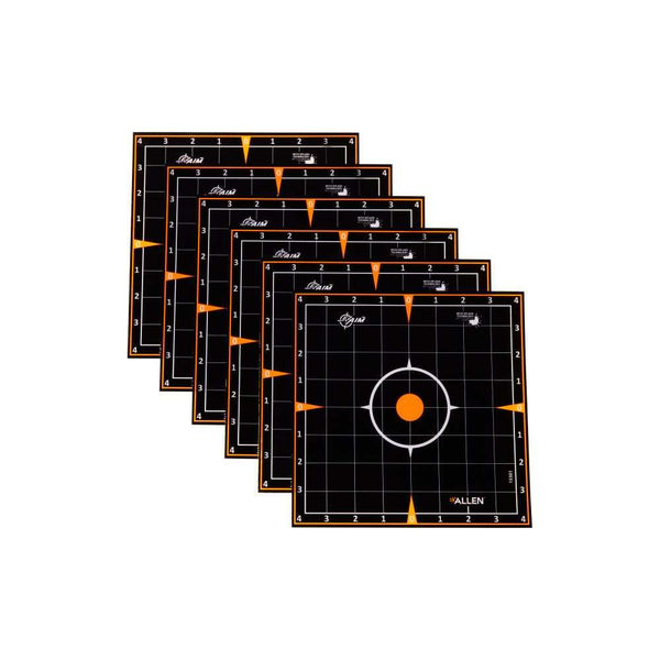 EZ AIM ADHESIVE SPLASH SIGHT-IN GRID 8 X 8, 6 PACK BY ALLEN - Scopes and Barrels