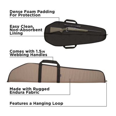 Allen Durango Rifle Case - 46-Inch Soft Gun Bag - Black/Tan
