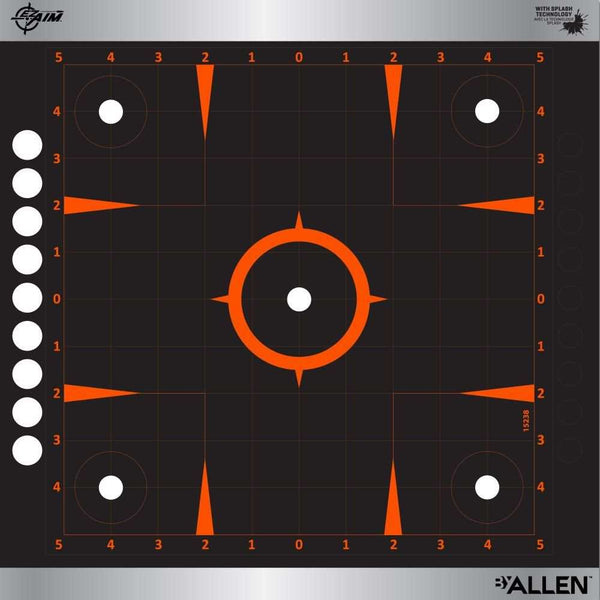 EZ AIM REFLECTIVE ADHESIVE 12X12 SIGHT GRID, 4 PACK BY ALLEN - Scopes and Barrels