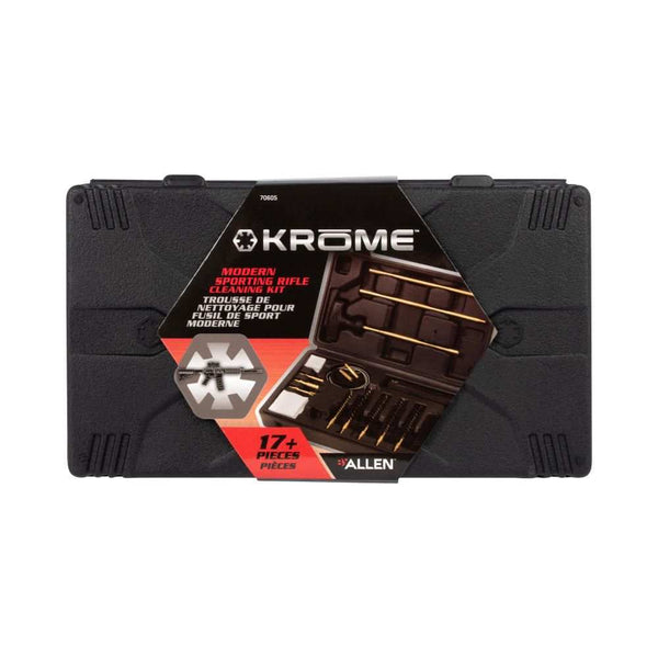Krome Modern Sporting Rifle Cleaning Kit, .22, .223, 30, & 308 Cal., 17-Pieces, Black by Allen - Scopes and Barrels