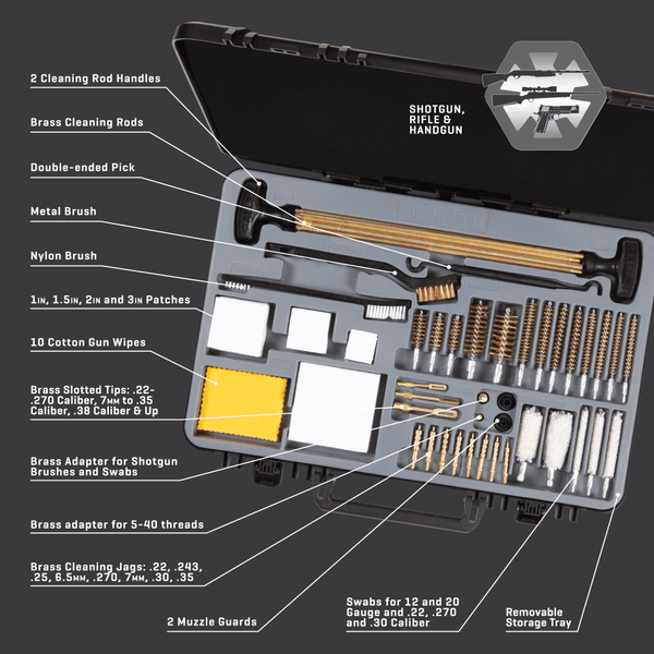 Krome Handgun, Rifle, and Shotgun Cleaning Kit By Allen - Scopes and Barrels