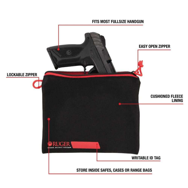 RUGER PISTOL POUCH BLACK, FULL SIZE BY ALLEN - Scopes and Barrels