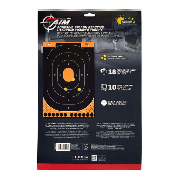 ADHESIVE SPLASH HANDGUN, TRAINING TARGET 12 X 18 INCH, 5 PER BY ALLEN - Scopes and Barrels