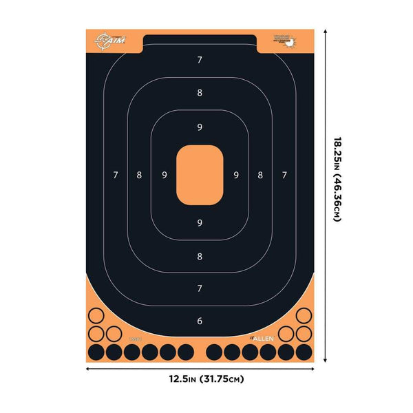 ADHESIVE SPLASH HANDGUN, TRAINING TARGET 12 X 18 INCH, 5 PER BY ALLEN - Scopes and Barrels