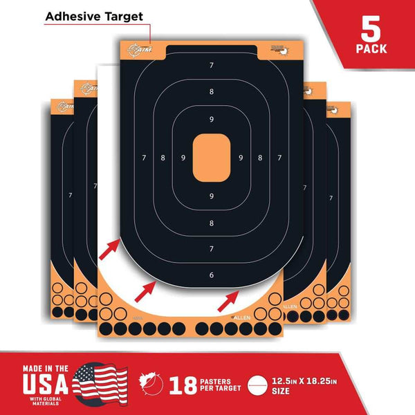 ADHESIVE SPLASH HANDGUN, TRAINING TARGET 12 X 18 INCH, 5 PER BY ALLEN - Scopes and Barrels