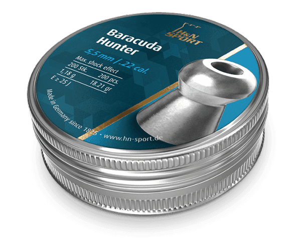 H&N Baracuda Hunter .22 Cal, (18.21 gr) Pellets 