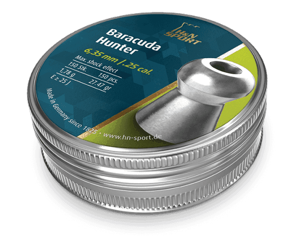 H&N Baracuda Hunter .25 Cal, (27.47 gr) Pellets 