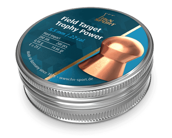 H&N Field Target Trophy Power .22 Cal, (14.66 gr) Pellets 
