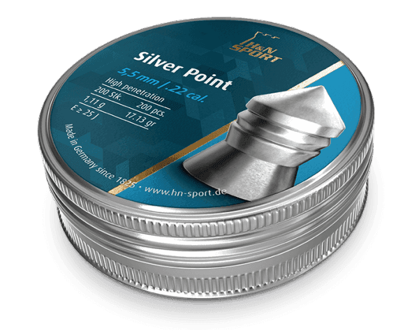 H&N Silver Point .22 Cal, (17.13 gr) Pellets 