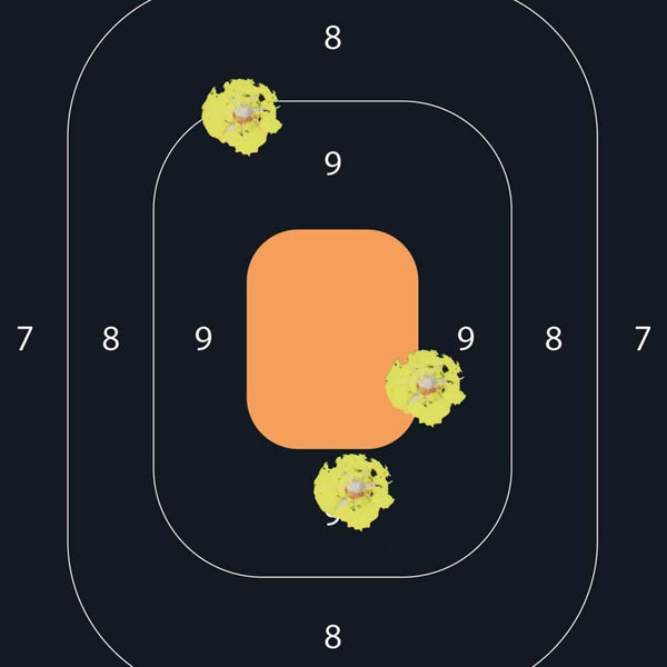 ADHESIVE SPLASH HANDGUN, TRAINING TARGET 12 X 18 INCH, 5 PER BY ALLEN - Scopes and Barrels
