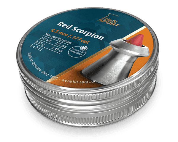 H&N Red Scorpion .177 Cal, (8.49 gr) Pellets - Scopes and Barrels