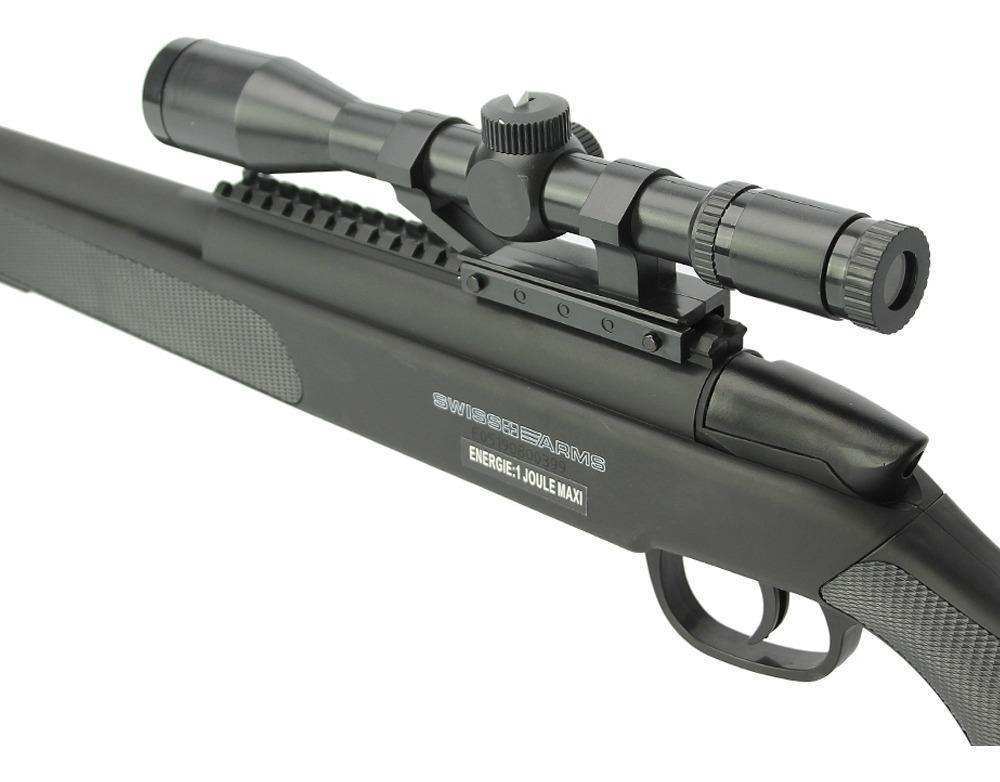 Swiss Arms - Fusil de sniper SA 12 - Noir (1.9 joules) - Elite Airsoft